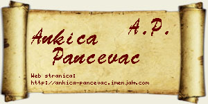 Ankica Pančevac vizit kartica